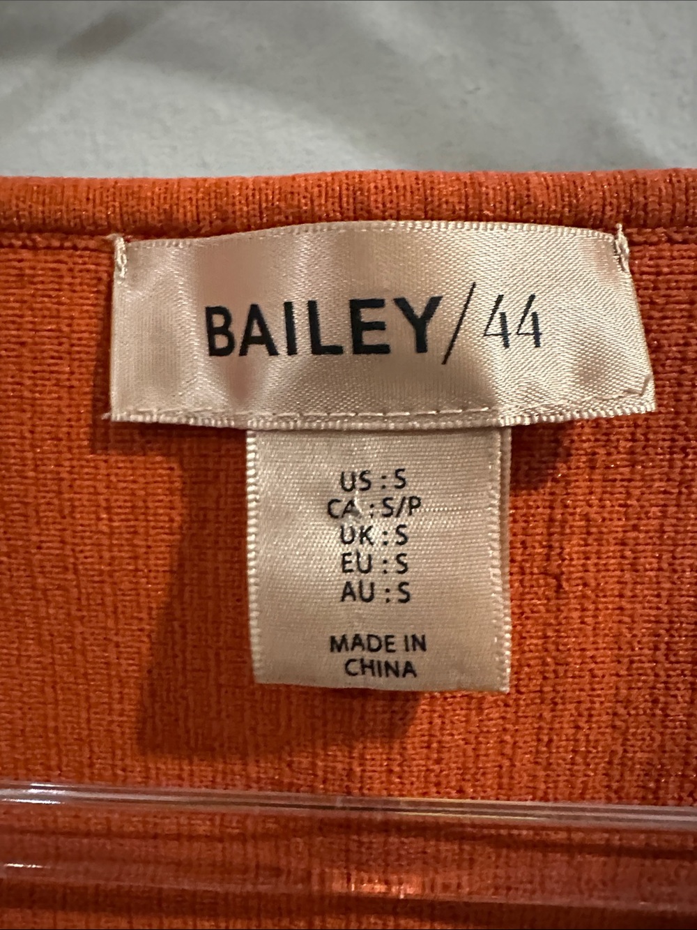 Bailey 44 Rust Ribbed Top with Ruffle Cap Sleeves - Picture 2 of 9